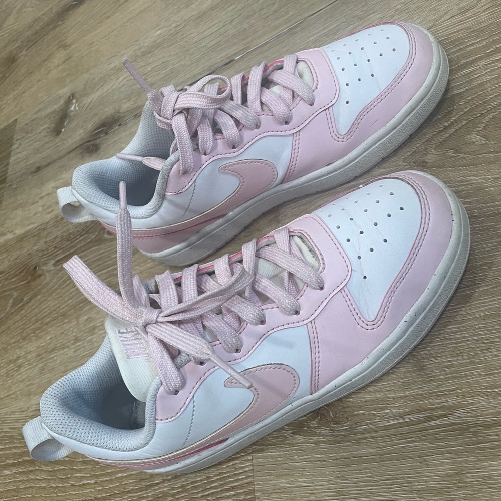 Nike Pink and White Sneakers